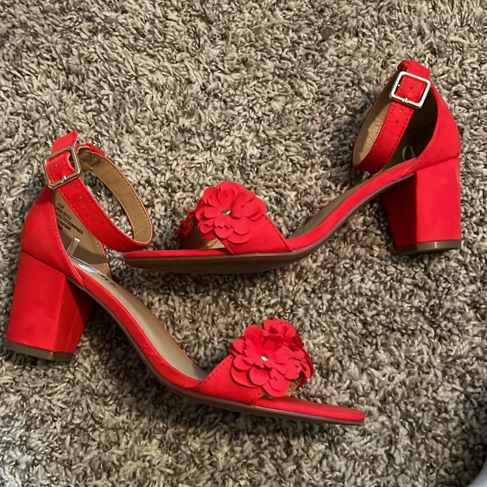 Red whitemt heels